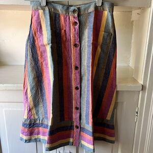 Madewell Midi Rainbow Skirt - 6